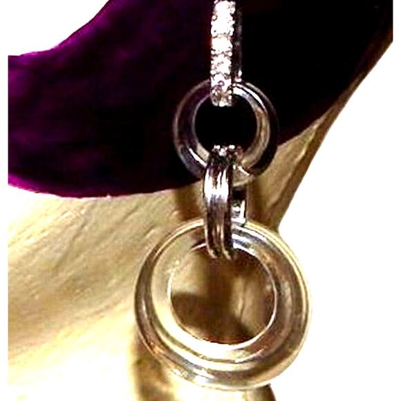 Clearly Clear Double Hoops Earrings - Picture 5 of 11